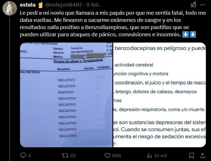  Foto: cuenta de X de Estela.  